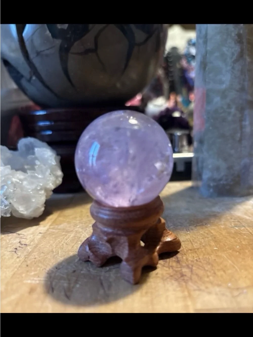 Amethyst Crystal Sphere Lavender HQ